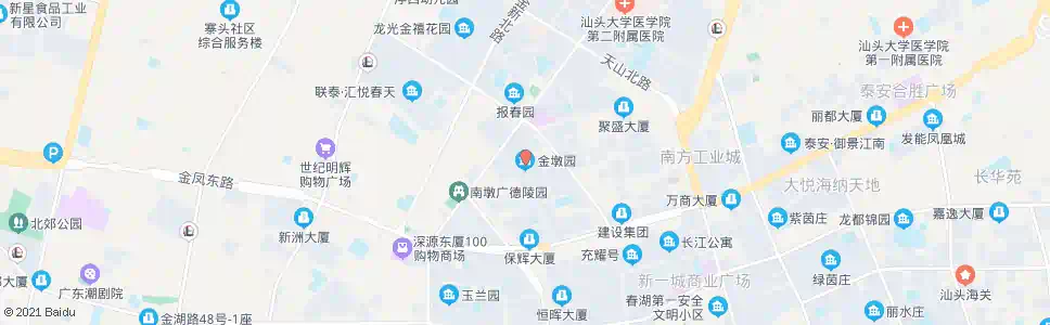 汕头金墩园_公交站地图_汕头公交_妙搜公交查询2025