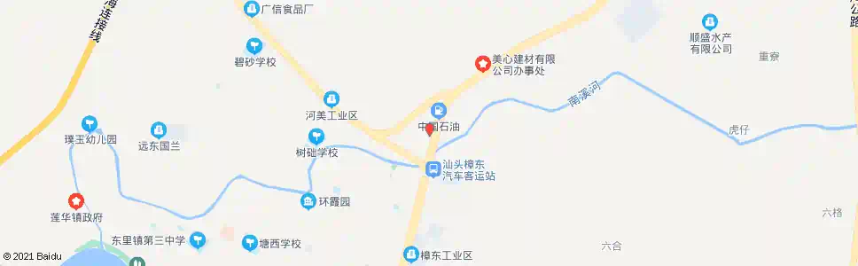 汕头东里交管所_公交站地图_汕头公交_妙搜公交查询2025