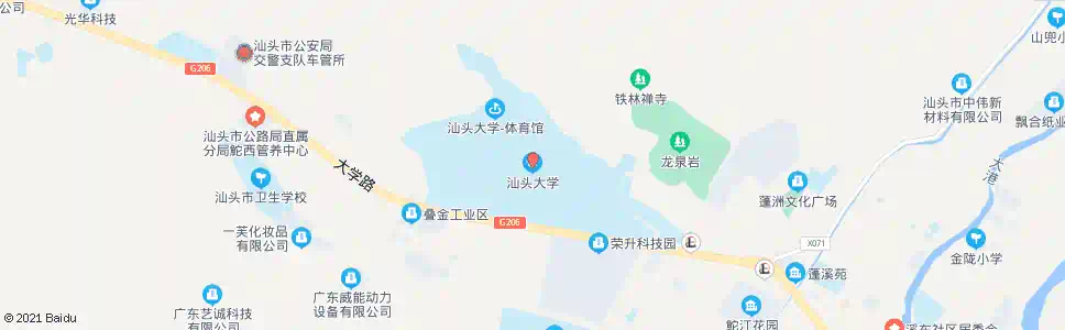 汕头樱之洁(大学虎厅山路口)_公交站地图_汕头公交_妙搜公交查询2025