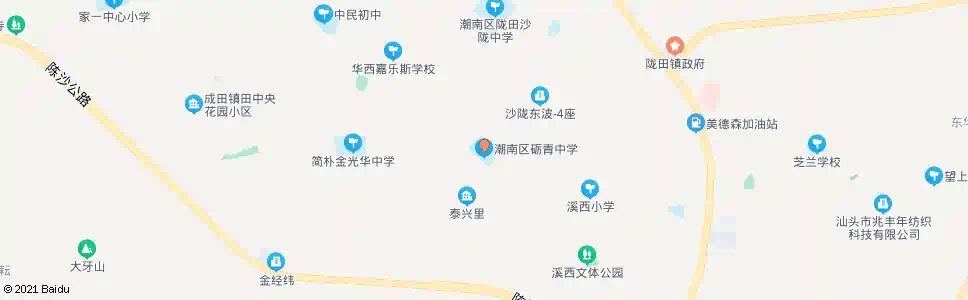 汕头沥青中学_公交站地图_汕头公交_妙搜公交查询2025