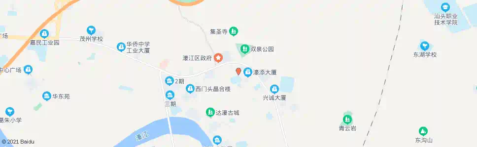 汕头濠江区政府(商业街)_公交站地图_汕头公交_妙搜公交查询2025
