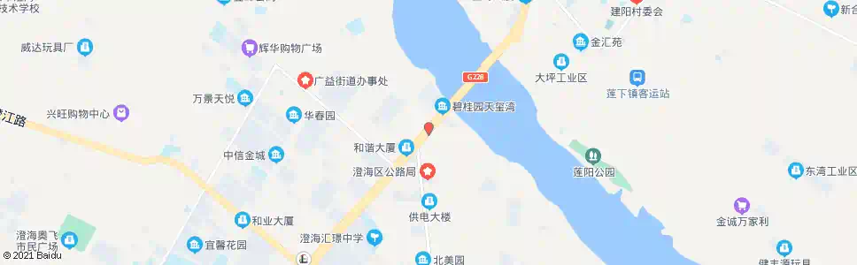 汕头三桥收费处_公交站地图_汕头公交_妙搜公交查询2025