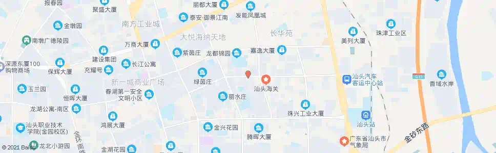 汕头长江路中_公交站地图_汕头公交_妙搜公交查询2025