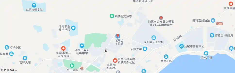 汕尾市汽车总站_公交站地图_汕尾公交_妙搜公交查询2025