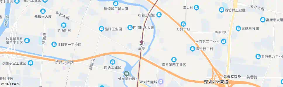 深圳后亭地铁站_公交站地图_深圳公交_妙搜公交查询2025