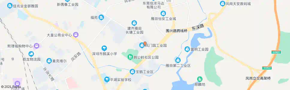 深圳凤门工业园_公交站地图_深圳公交_妙搜公交查询2025