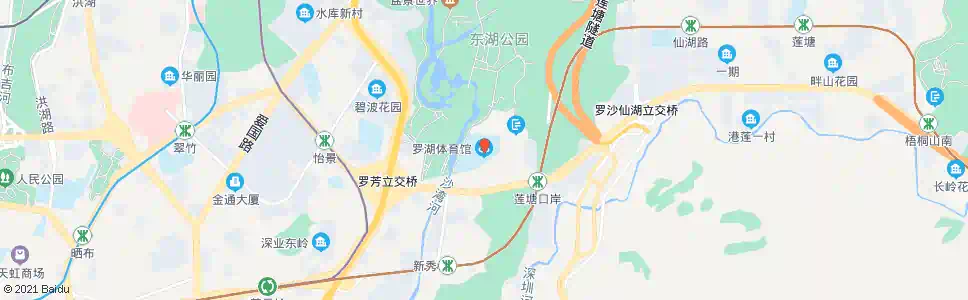 深圳罗湖体育馆1_公交站地图_深圳公交_妙搜公交查询2025