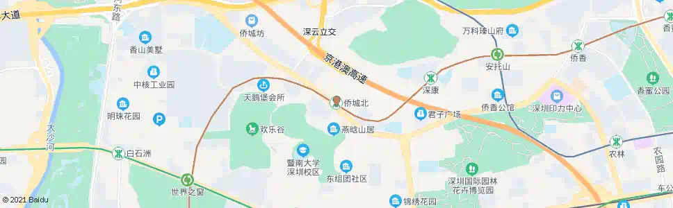 深圳侨城北站_公交站地图_深圳公交_妙搜公交查询2025