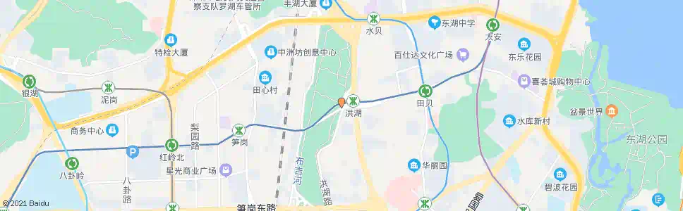 深圳洪湖公园1_公交站地图_深圳公交_妙搜公交查询2025