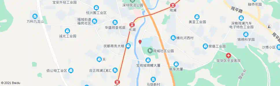 深圳观澜二中_公交站地图_深圳公交_妙搜公交查询2025