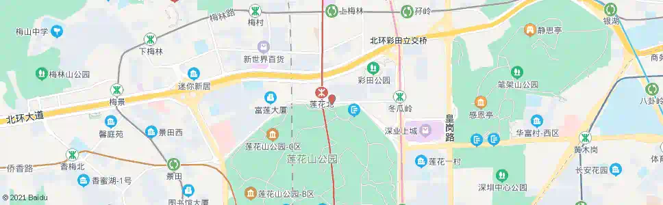 深圳彩田村1_公交站地图_深圳公交_妙搜公交查询2025