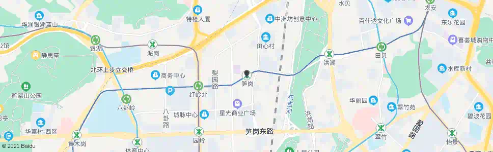 深圳笋岗街道办_公交站地图_深圳公交_妙搜公交查询2025