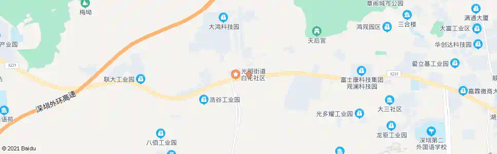 深圳白花洞路口_公交站地图_深圳公交_妙搜公交查询2025