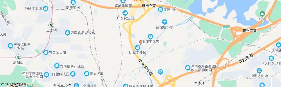 深圳明辉工业园_公交站地图_深圳公交_妙搜公交查询2025
