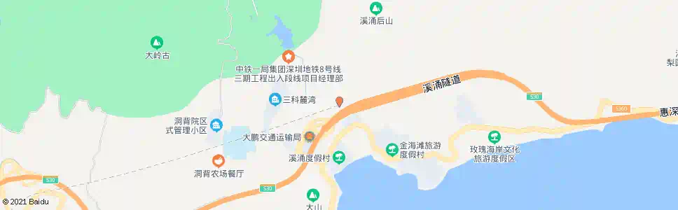 深圳溪涌市场_公交站地图_深圳公交_妙搜公交查询2025