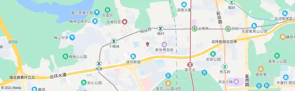 深圳梅林街道办_公交站地图_深圳公交_妙搜公交查询2025