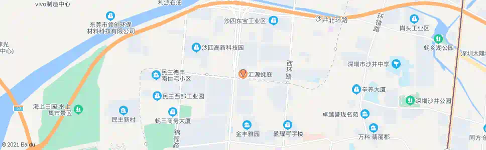 深圳汇源豪庭_公交站地图_深圳公交_妙搜公交查询2025