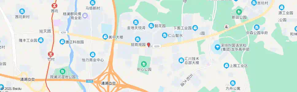 深圳观澜高新园_公交站地图_深圳公交_妙搜公交查询2025