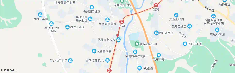 深圳观澜二小_公交站地图_深圳公交_妙搜公交查询2025