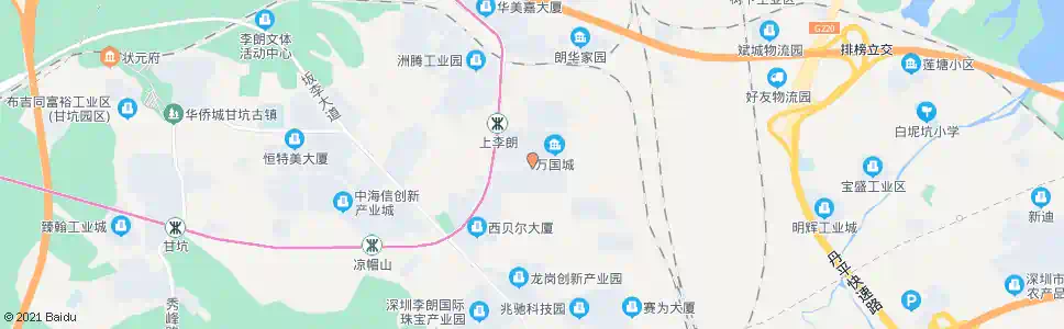 深圳万国食品城总站_公交站地图_深圳公交_妙搜公交查询2025