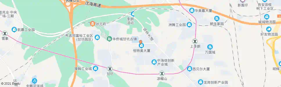 深圳恒特美科技园_公交站地图_深圳公交_妙搜公交查询2025