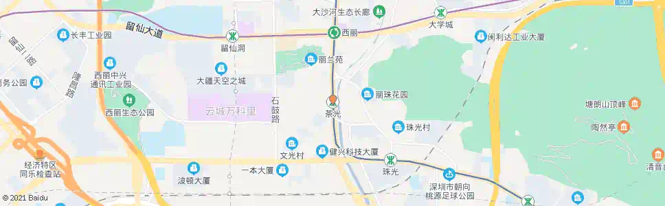 深圳茶光站_公交站地图_深圳公交_妙搜公交查询2025