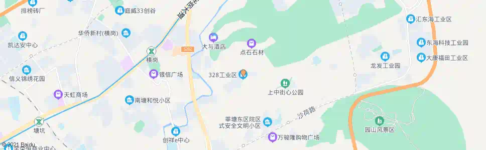 深圳328工业区_公交站地图_深圳公交_妙搜公交查询2025