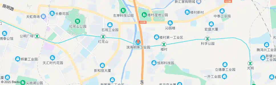 深圳滨海明珠工业区_公交站地图_深圳公交_妙搜公交查询2025