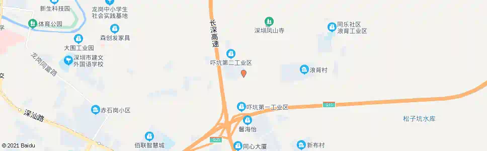 深圳吓坑第二工业区_公交站地图_深圳公交_妙搜公交查询2025