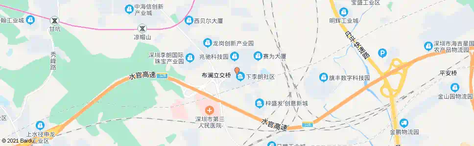 深圳水背坑_公交站地图_深圳公交_妙搜公交查询2025