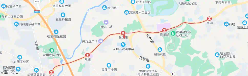深圳深圳市观澜汽车客运站_公交站地图_深圳公交_妙搜公交查询2025