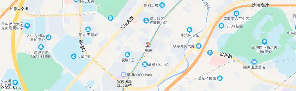 深圳爱联鸿源商场_公交站地图_深圳公交_妙搜公交查询2025