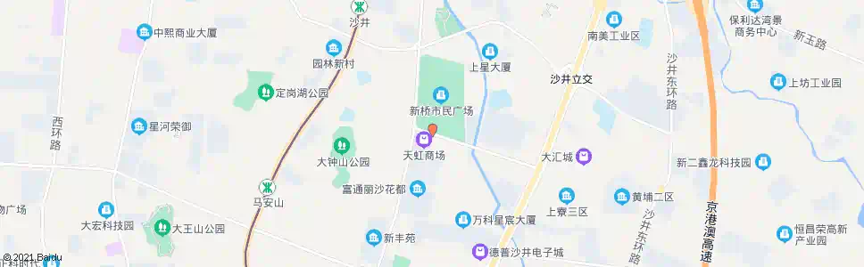 深圳沙井市民广场南_公交站地图_深圳公交_妙搜公交查询2025