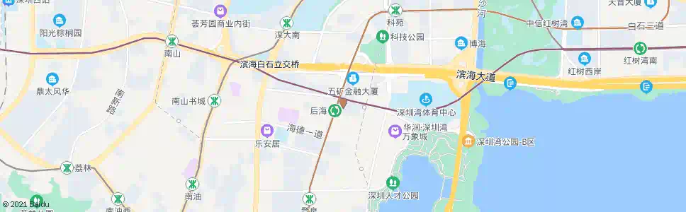 深圳后海地铁站_公交站地图_深圳公交_妙搜公交查询2025