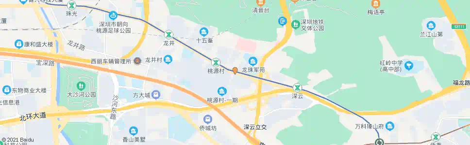 深圳桃源村东_公交站地图_深圳公交_妙搜公交查询2025