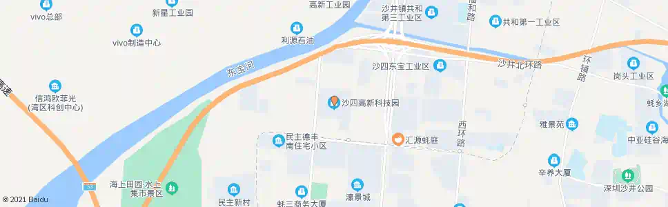 深圳沙四科技园_公交站地图_深圳公交_妙搜公交查询2025