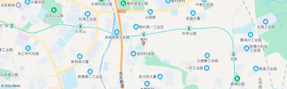 深圳飞黄达科技园_公交站地图_深圳公交_妙搜公交查询2025