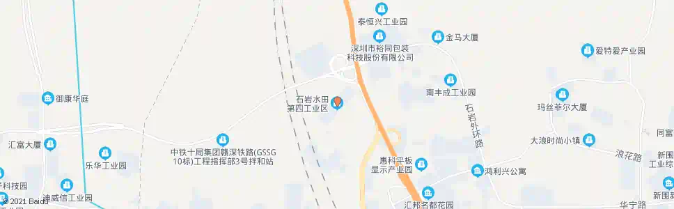 深圳水田第四工业区总站_公交站地图_深圳公交_妙搜公交查询2025