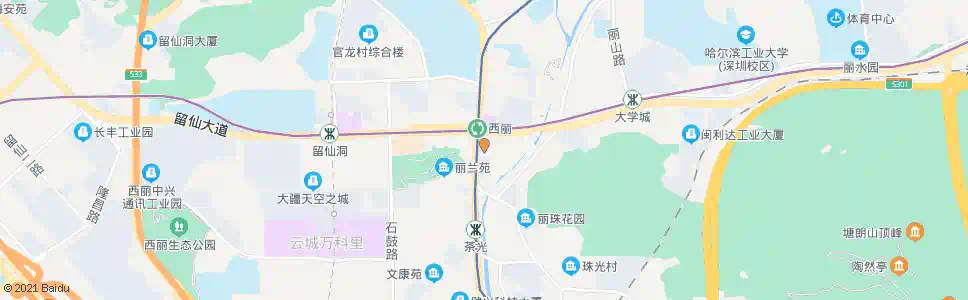 深圳西丽法庭1_公交站地图_深圳公交_妙搜公交查询2025