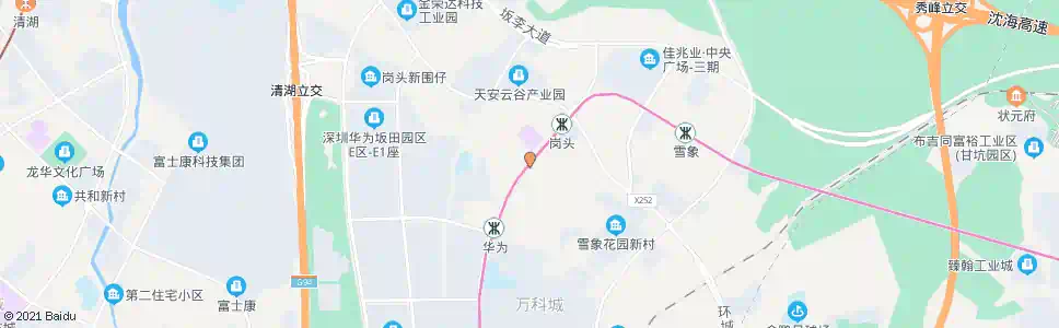 深圳宝岗派出所_公交站地图_深圳公交_妙搜公交查询2025