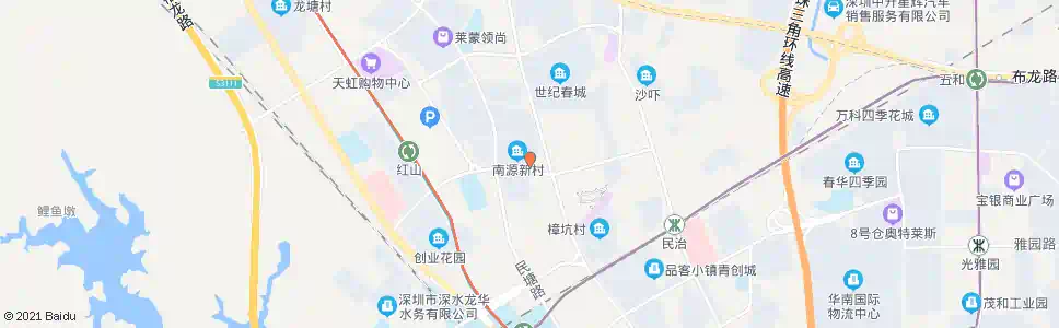 深圳鸿源商场_公交站地图_深圳公交_妙搜公交查询2025