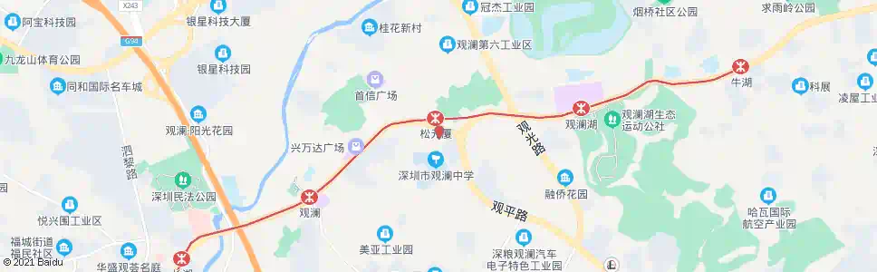 深圳观澜长途客运站_公交站地图_深圳公交_妙搜公交查询2025