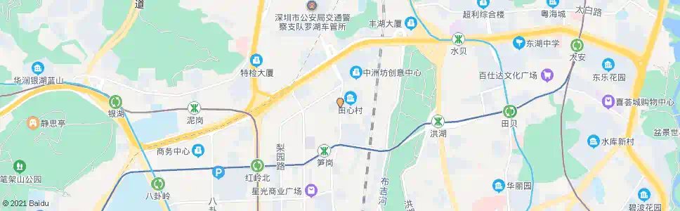 深圳田心村_公交站地图_深圳公交_妙搜公交查询2025