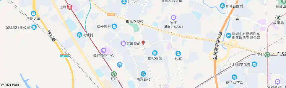 深圳世纪春城_公交站地图_深圳公交_妙搜公交查询2025