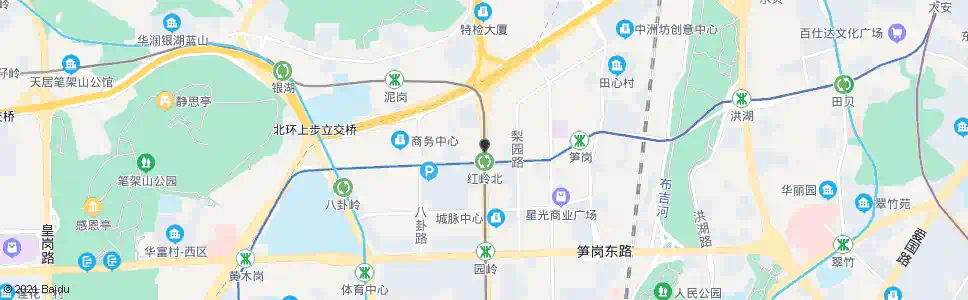 深圳红岭泥岗立交_公交站地图_深圳公交_妙搜公交查询2025