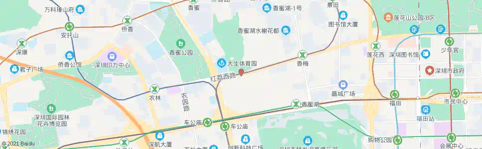 深圳香蜜湖天桥_公交站地图_深圳公交_妙搜公交查询2025