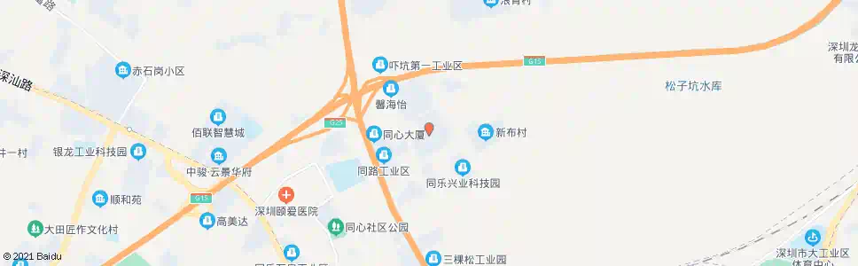 深圳九九同心工业区_公交站地图_深圳公交_妙搜公交查询2025