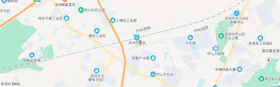 深圳坪山火车站南广场_公交站地图_深圳公交_妙搜公交查询2025