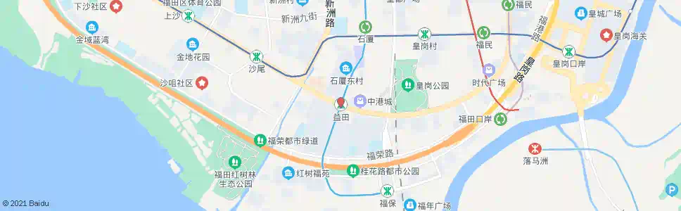 深圳益田站_公交站地图_深圳公交_妙搜公交查询2025