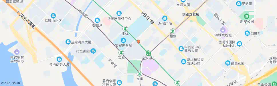 深圳宝安行政中心东_公交站地图_深圳公交_妙搜公交查询2025